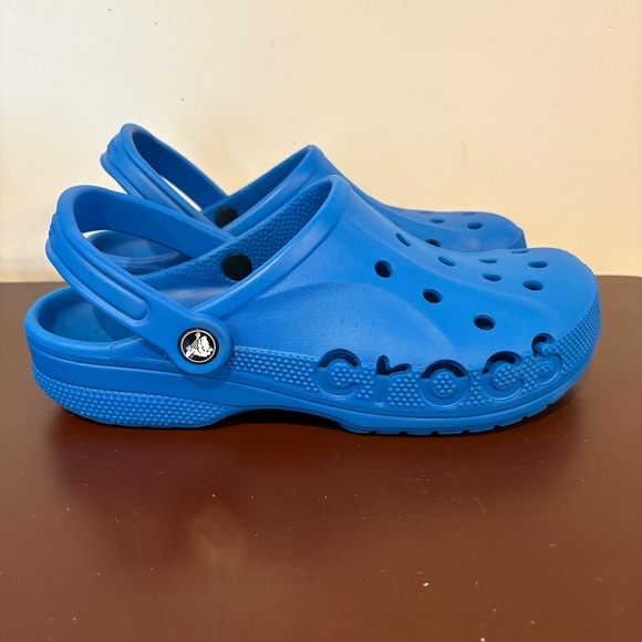 CROCS Adult Unisex Blue Clogs beach shoes W8/M10 summer water slip-ons - Picture 5 of 9